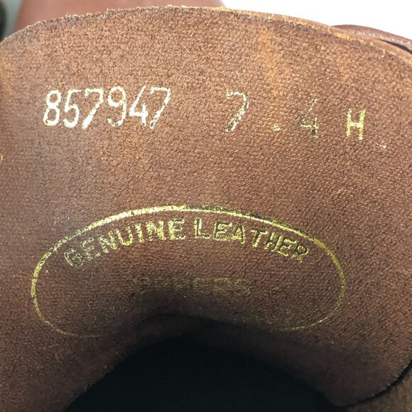 On Course Womens Size 6.5** Brown Leather Equestrian Lace-Up Paddock Ankle Boots - Picture 16 of 16